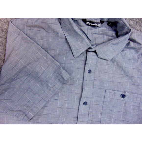 TravisMathew Shirt Mens XL Gray Short Sleeve Button Front Casual Golf - Picture 1 of 7